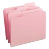Smead Pressboard Folder, 1/3-Cut Tab, Pink, PK100 12634